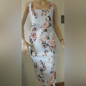 Pretty Little Thing Light Blue Midi Dress With Tie Back